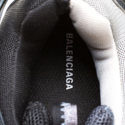 Pre Owned حذاء رياضي بالنسياغا تريبل أس منخفض من أعلى شبكة و جلد رصاصي و أسود مقاس 41