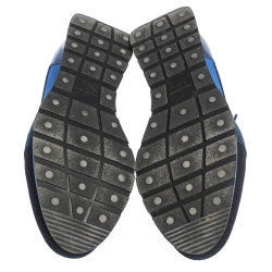 Pre Owned حذاء رياضي بالنسياغا "رايس رونرز" شبك و جلد أسود و أزرق مقاس 40