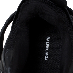 Pre Owned Balenciaga Black Leather/Mesh Track Lace Up Sneakers Size 40