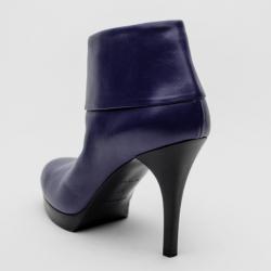 مملوكة مسبقًا Balenciaga Purple Leather Platform Ankle Boots Size 37