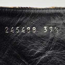 Pre Owned Balenciaga Leopard Printed Pony Hair Ankle Boots Size 39.5