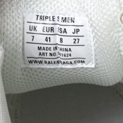 Pre Owned Balenciaga White Mesh and Leather Triple S Sneakers Size 41