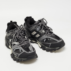 Pre Owned Balenciaga Multicolor Leather and Mesh Track Sneakers Size 45