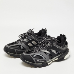 Pre Owned Balenciaga Multicolor Leather and Mesh Track Sneakers Size 45