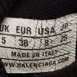 Pre Owned Balenciaga Black Knit Fabric Speed Trainer Sneakers Size 38