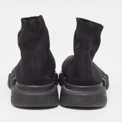 Balenciaga Black Knit Fabric Speed Trainer Sneakers Size 46