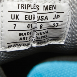 Pre Owned Balenciaga Multicolor Mesh  and Faux Leather Triple S Sneakers Size 41