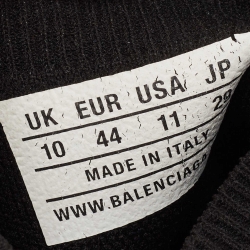 Pre Owned Balenciaga Black Knit Fabric Speed Trainer Sneakers Size 44