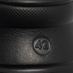 Pre Owned Balenciaga Black Rubber Flat Slides Size 42