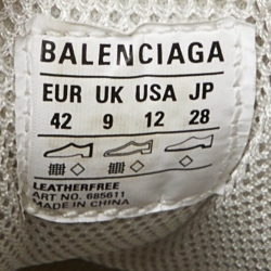 Pre Owned Balenciaga Cream Mesh and Faux Leather Bouncer Sneakers Size 42