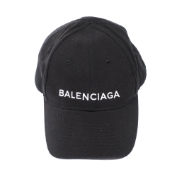 Pre Owned Balenciaga Black Cotton Classic Baseball Cap