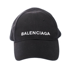 Pre Owned Balenciaga Black Cotton Classic Baseball Cap