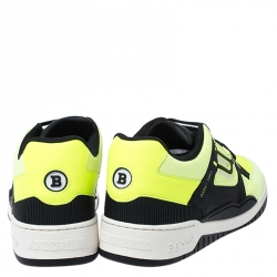 Pre Owned Bally Black/Green Suede and Leather Lace Low Top Sneakers Size 43