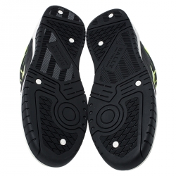 Pre Owned Bally Black/Green Suede and Leather Lace Low Top Sneakers Size 43