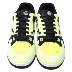 Pre Owned Bally Black/Green Suede and Leather Lace Low Top Sneakers Size 43