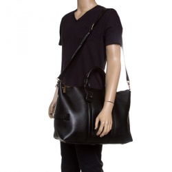Bally Black Leather Weekend Bag
