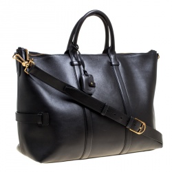 Bally Black Leather Weekend Bag