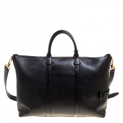 Bally Black Leather Weekend Bag
