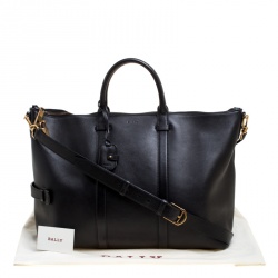 Bally Black Leather Weekend Bag