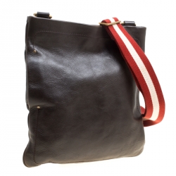 Bally Brown Leather Messenger Bag