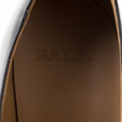 Pre Owned Bally Black Leather Derby Oxfords Lace Up Size 44