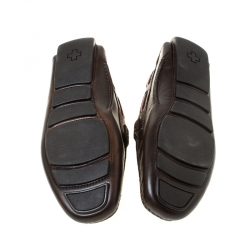Bally Brown Leather Wakos Slip On Loafers Size 41