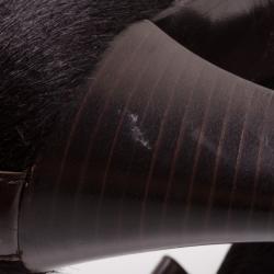 Pre Owned Bally Brown Pony Hair Boots Size 36.5