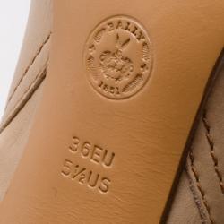 Bally Beige Leather Western Boots Size 36
