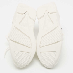 Balmain White Leather and Mesh Low Top Sneakers Size 39