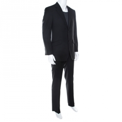 Balmain Grey Wool Regular Fit Suit XS 