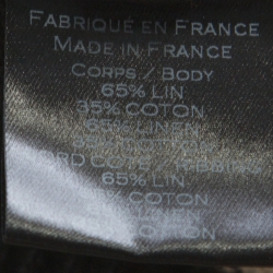 Pre Owned Balmain Tricolor Linen Blend Rip Detail Union Jack  Sweater L