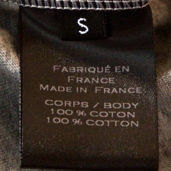 Pre Owned Balmain Grey Logo Print Cotton Crew Neck T-Shirt S