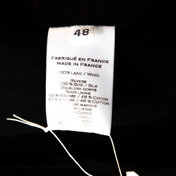 Pre Owned Balmain Black Wool Two Buttoned Tuxedo Jacket M