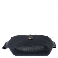 Pre Owned Balmain Navy Blue Leather Belt Bag