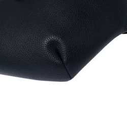 Pre Owned Balmain Navy Blue Leather Belt Bag