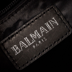 Pre Owned Balmain Navy Blue Leather Belt Bag