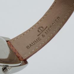 Pre Owned Baume & Mercier Classic Crème Dial Inox Plated Unisex Wristwatch