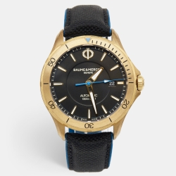 Baume & Mercier Black Bronze Aluminium Calfskin Clifton Club 10500 Men's Wristwatch 42 mm