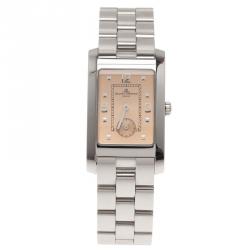 Pre Owned Baume & Mercier Champagne Stainless Steel Hampton MV045063 Men's Wristwatch 24 mm