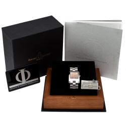 Pre Owned Baume & Mercier Champagne Stainless Steel Hampton MV045063 Men's Wristwatch 24 mm