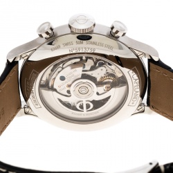 Pre Owned Baume & Mercier White Stainless Steel Capeland Flyback M0A10006 Men's Wristwatch 44 mm