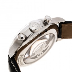 Pre Owned Baume & Mercier White Stainless Steel Capeland Flyback M0A10006 Men's Wristwatch 44 mm