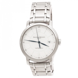 Baume & Mercier Silver Stainless Steel Classima 65615 Men's Wristwatch 39 mm