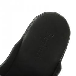 Berluti Black Leather Cyrus Slides Size 45