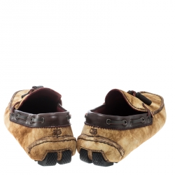 Pre Owned Berluti Beige Shaded Suede Loafers Size 43.5