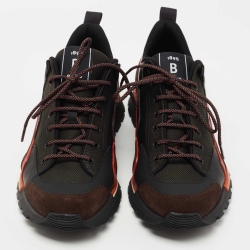 Berluti Multicolor Suede and Leather Low Top Sneakers Size 44.5