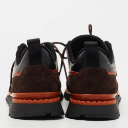 Berluti Multicolor Suede and Leather Low Top Sneakers Size 44.5