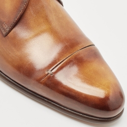 Berluti Brown Leather Lace Up Oxfords Size 41.5