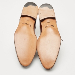 Berluti Brown Leather Lace Up Oxfords Size 41.5
