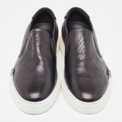 Berluti Black Leather Playtime Low Sneakers Size 40.5